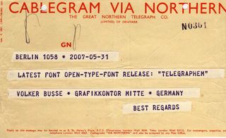 free typewriter fonts: Telegraphem