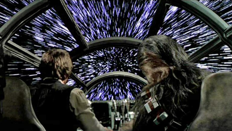 The Falcon jumps to lightspeed