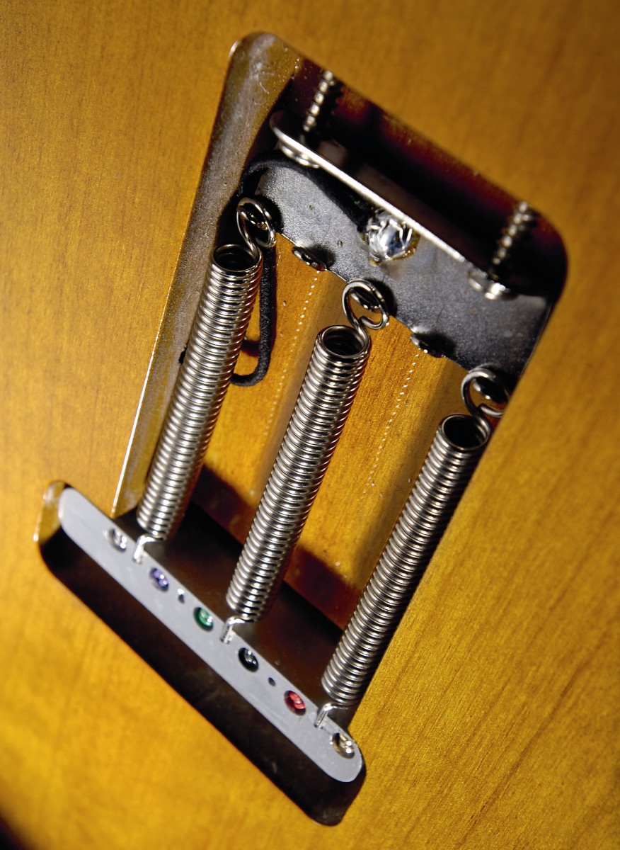 Johnson prefers five springs on his vibrato, but it still works well with three