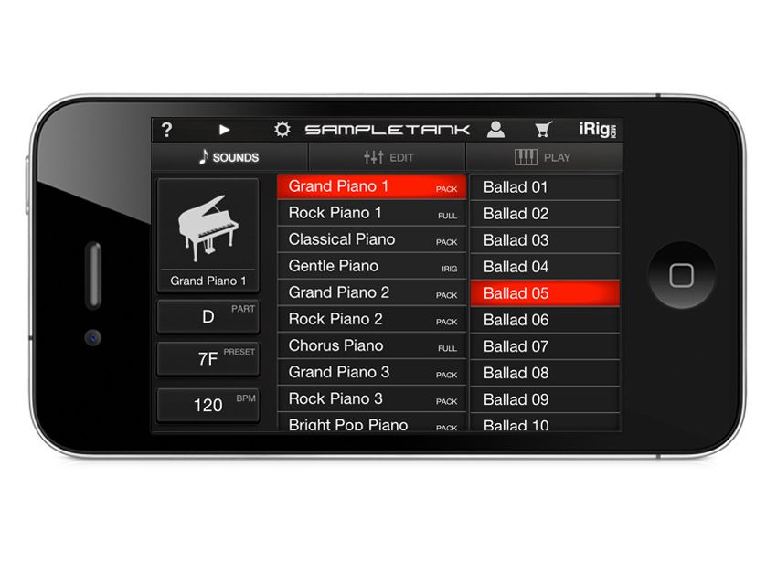 You chosen sound can be used to play one of the included grooves.