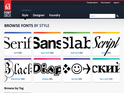 Font deck