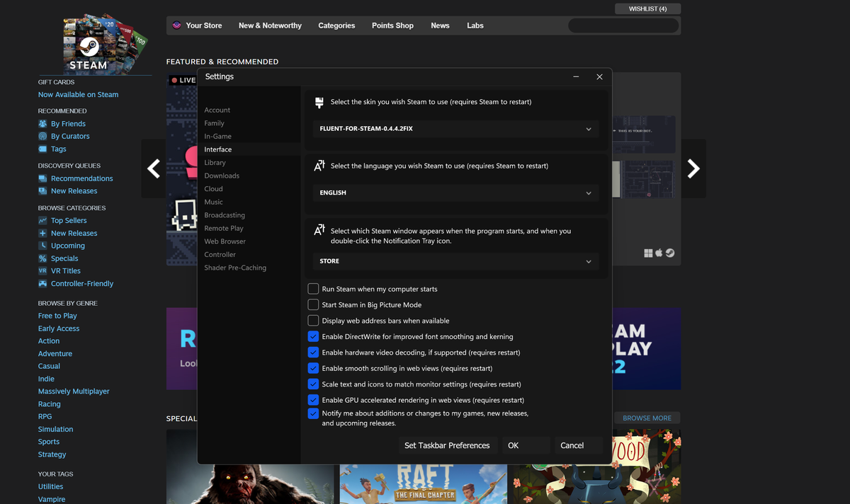 Give Steam a more Windows 11 appearance with the awesome Fluent skin ...