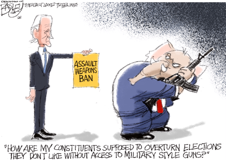 Political Cartoon U.S. biden gop gun laws