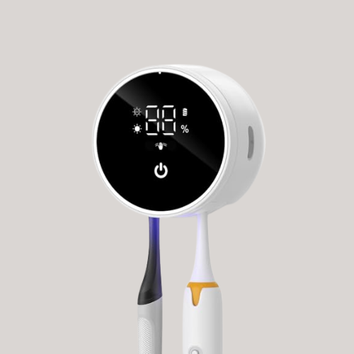 Ankilo Uv Toothbrush Sanitizer, Wall Mounted Toothbrush Holder for Bathroom, Led Smart Screen, Toothbrush Sanitizer Case With Built-In Uv Sanitization and Drying for Home, Travel