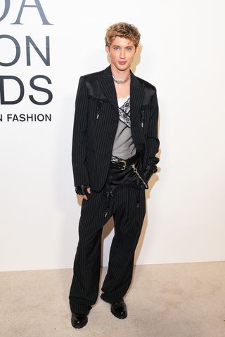 Troye Sivan attending the CFDA Awards red carpet