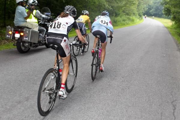 A small group has the leader in sight.