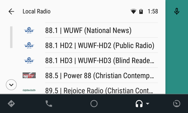 TuneIn Radio on Android Auto