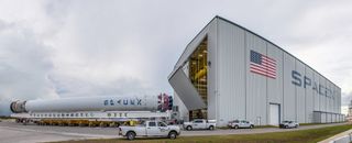 Used SpaceX Rocket Goes in the Hangar