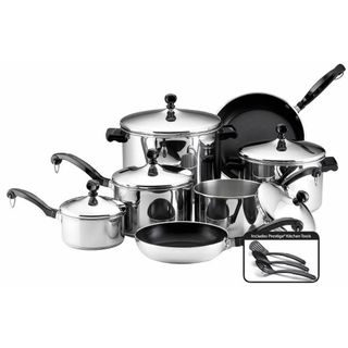 Farberware Classic Stainless Steel Cookware Pots and Pans Set