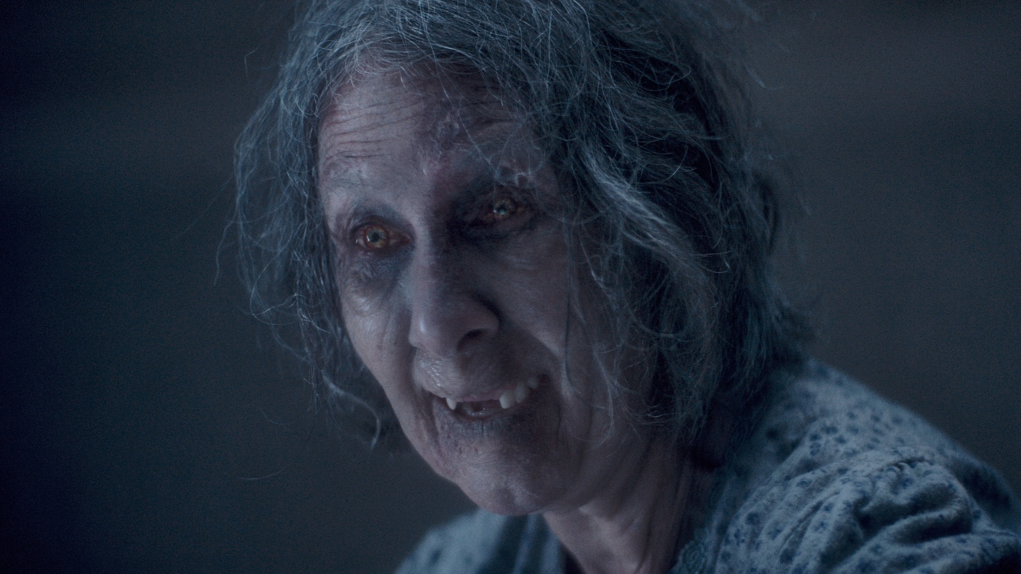 Maude Davey's Polly as a Deadite in Evil Dead Burn