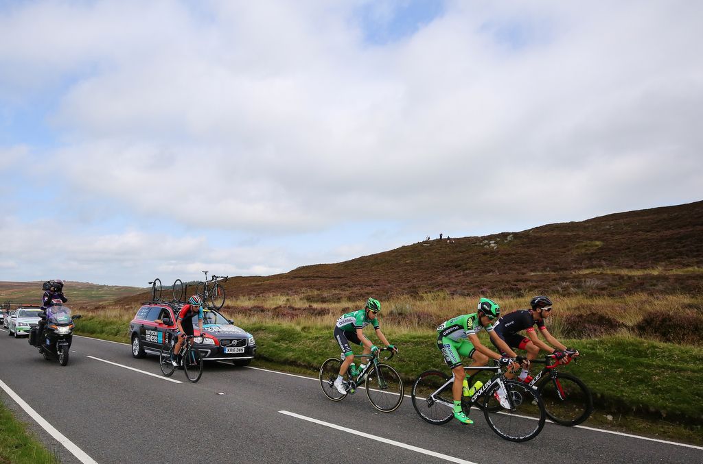 The breakaway riding together