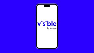 Visible by Verizon logo displayed on phone with white screen on blue background