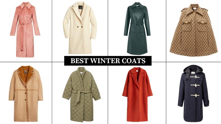 a collage of the best winter coats