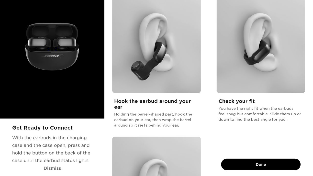 Bose Ultra Open Earphones in Bose Music app on Android