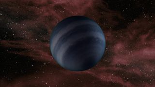 An artist's conception of a free-floating brown dwarf, or failed star.