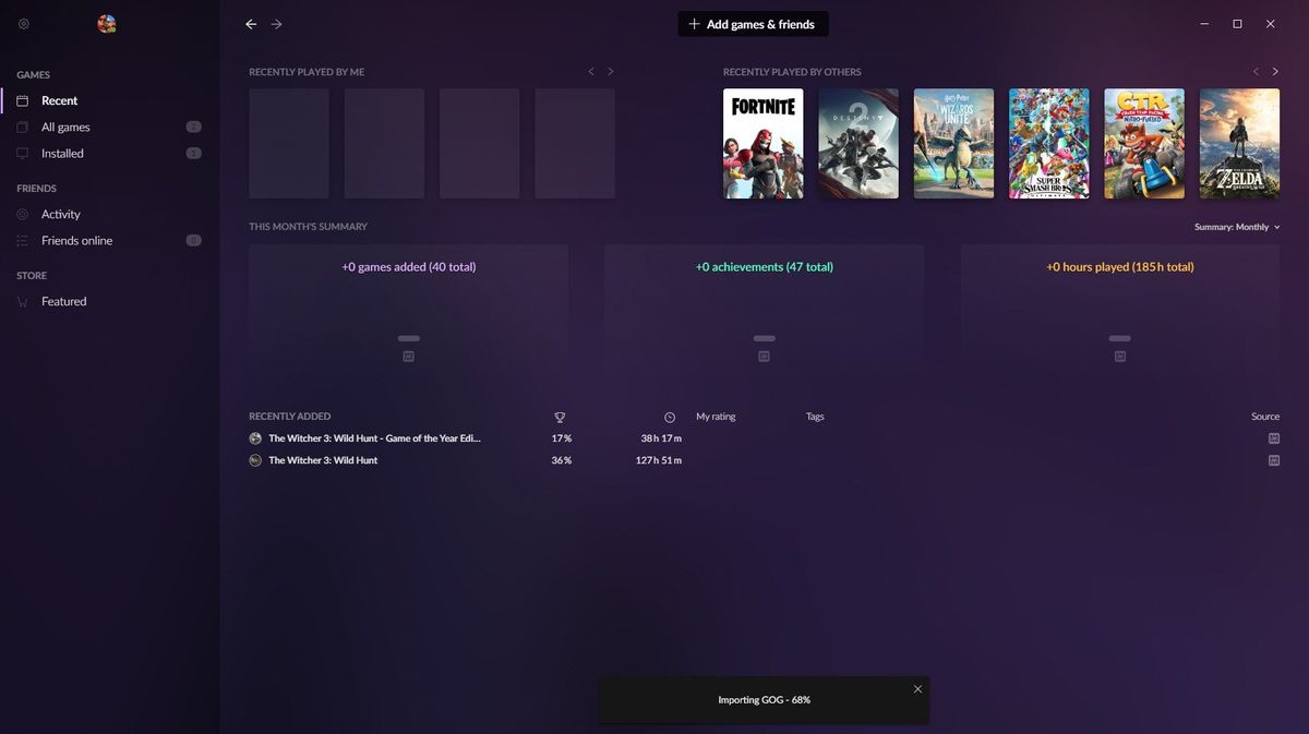GOG Galaxy has been added to the Epic Games Store