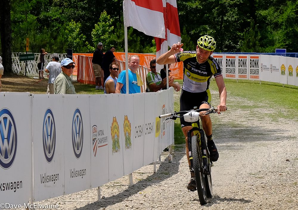 Jeremiah Bishop (Topeak Ergon) overcame some mid-race energy problems to claim 2nd place.