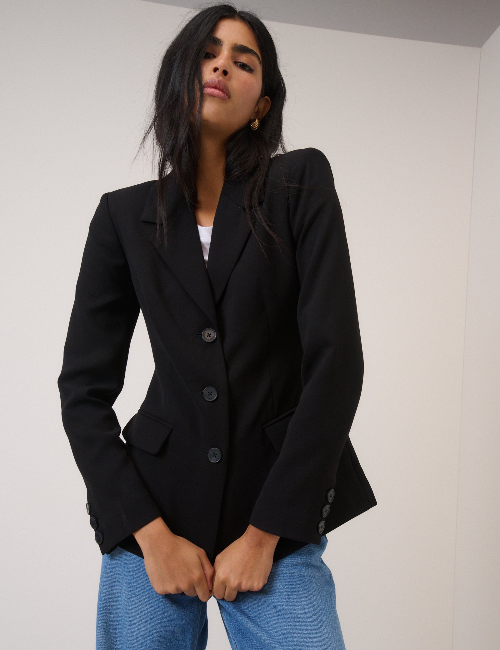 Black Cinched Blazer