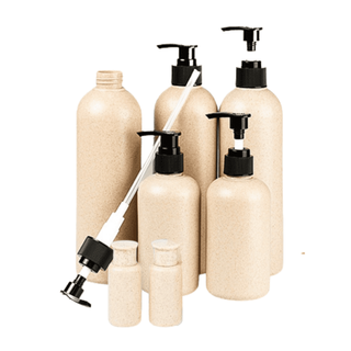 A collection of neutral textured refillable bottles