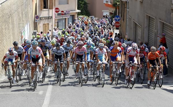 The peloton in stage 12 of the Giro d'Italia