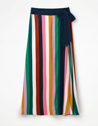 Boden Portia Skirt - Conker And Azelea Multistripe