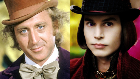 Gene Wilder and Johnny Depp as Willy Wonka (Photos: Warner Bros)