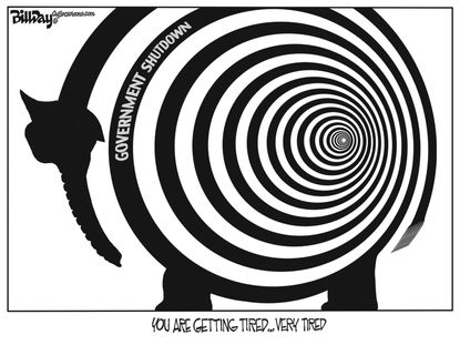 Political cartoon U.S. Government Shutdown