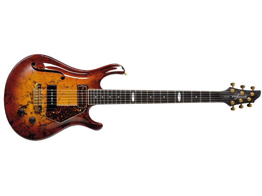 Flaxwood itself is a wood-based composite - a man-made tonewood that eliminates the grain structure of the wood.