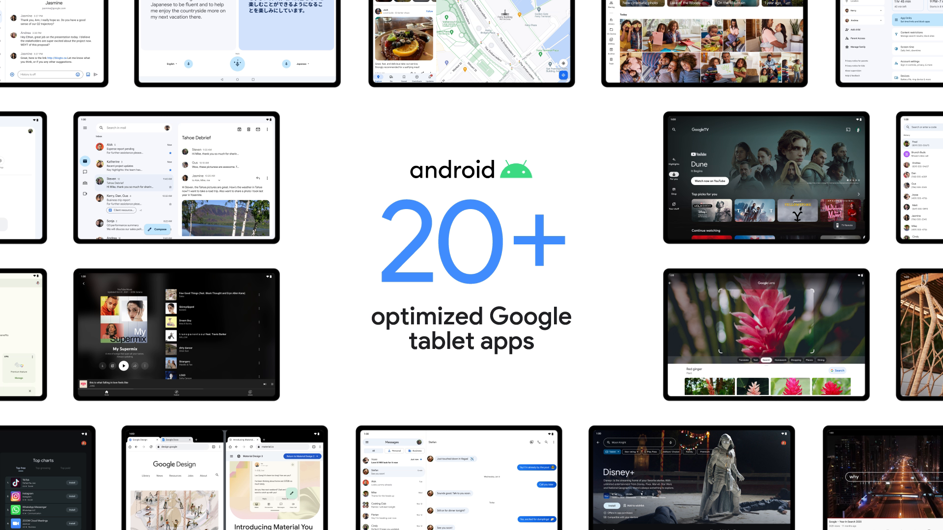Android 13'te tabletler için yeniden tasarlanan Android uygulamaları