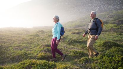 Older couple out walking