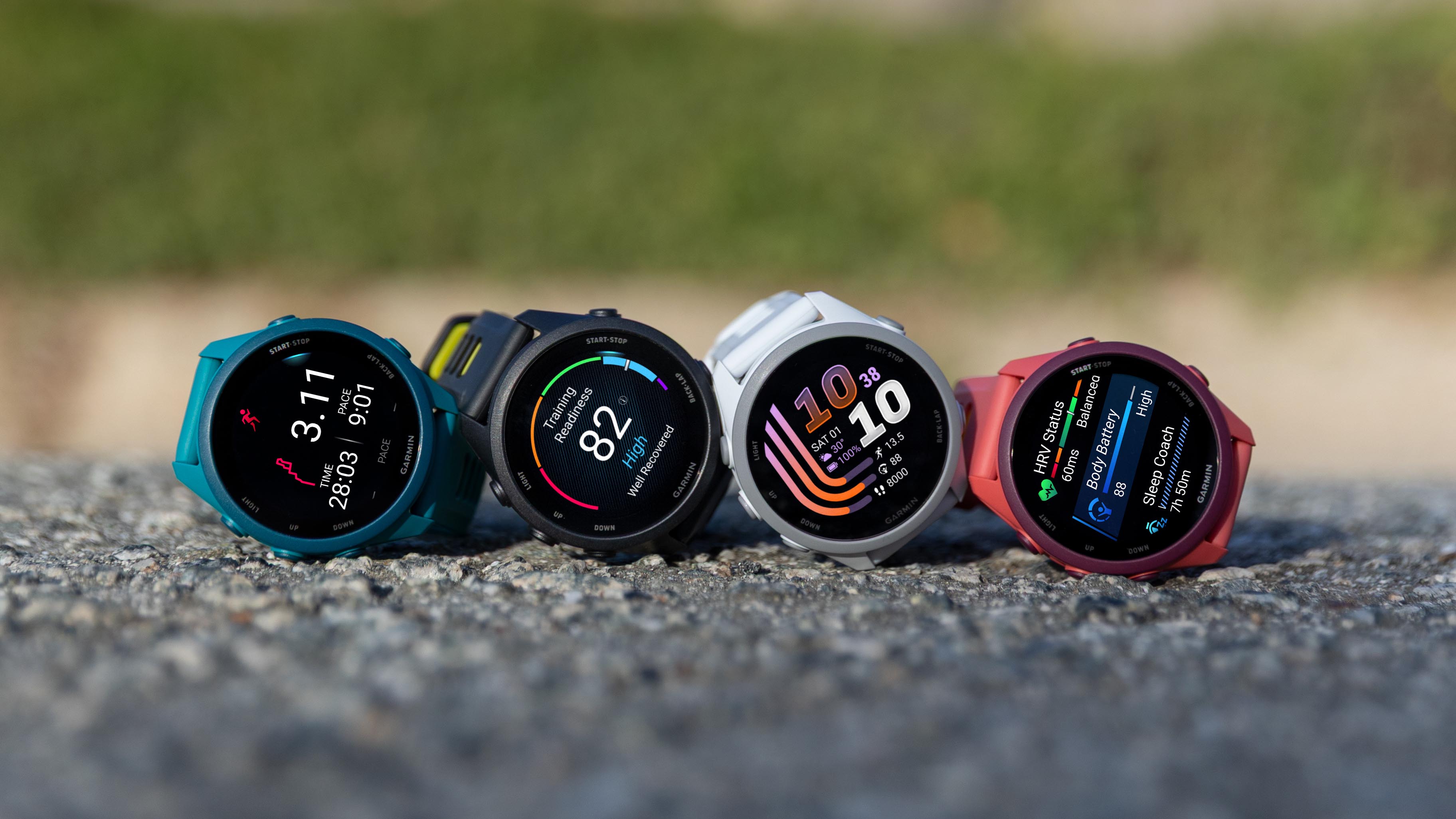 a photo of the Garmin Forerunner 170 lineup