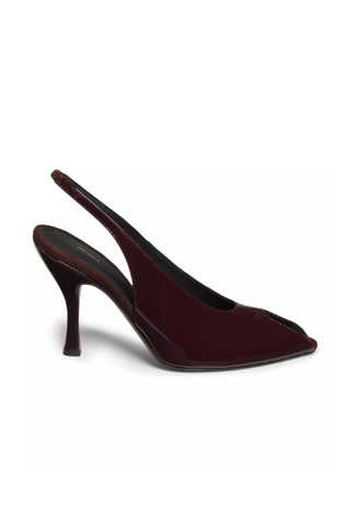 Neous Hamal 85mm Patent Leather Peep-Toe Slingback Pumps