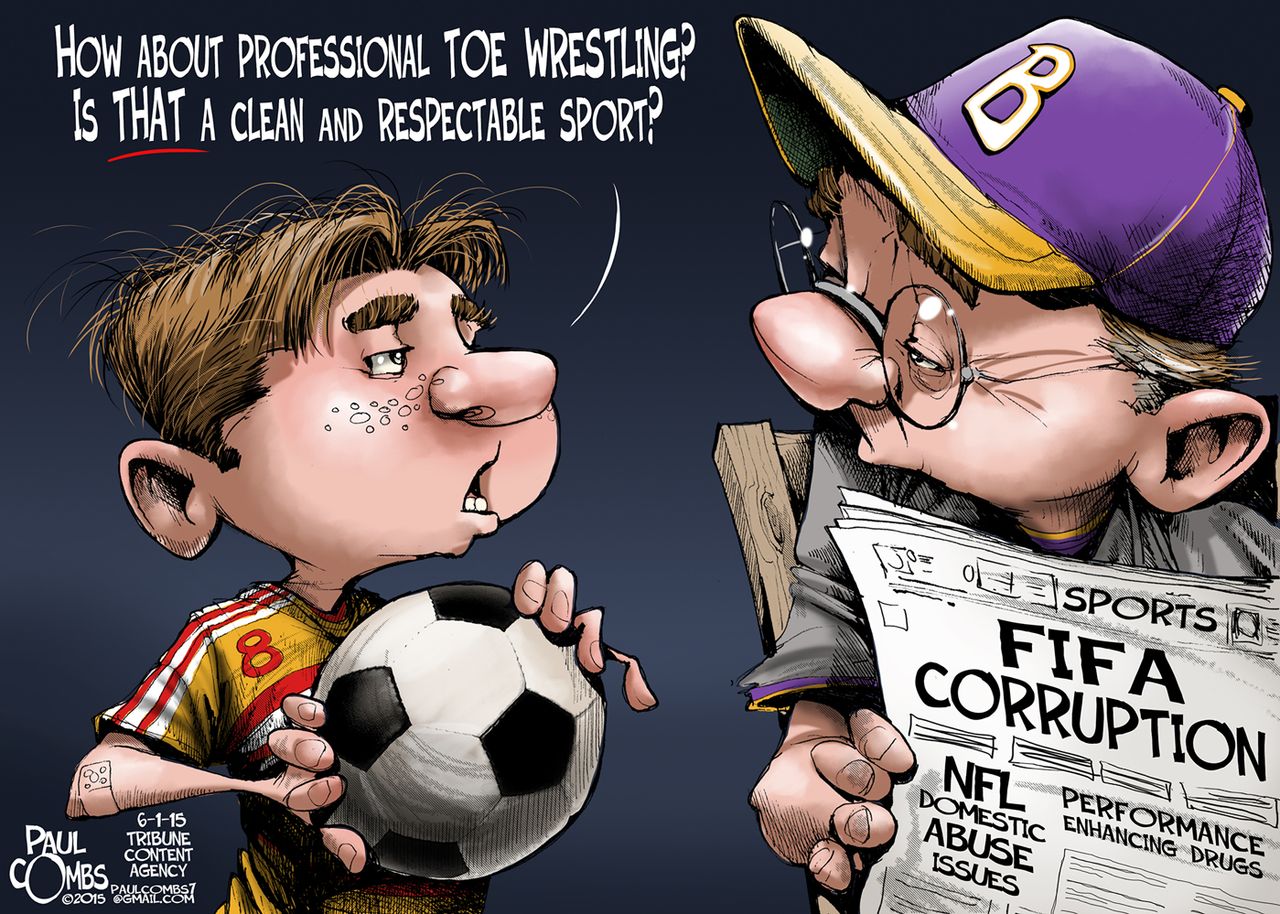 Editorial cartoon World FIFA Corruption