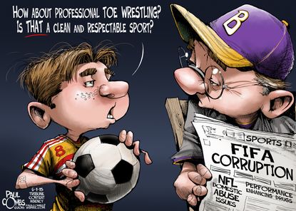 Editorial cartoon World FIFA Corruption