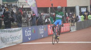 Daniel Teklehaimanot (Eritrea) soloed to victory in stage two.