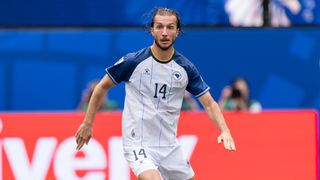 Bosnia player Ivan Unji during World Cup 2026 game vs Switzerland