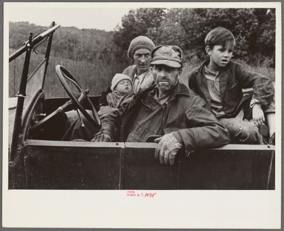 A destitute family, Ozark Mountains, Arkansas, 1935.