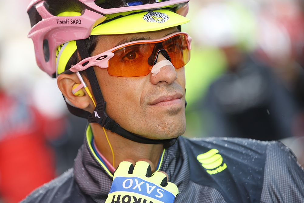 Alberto Contador (Tinkoff-SAxo) on the stage 8 start line in Fuiggi