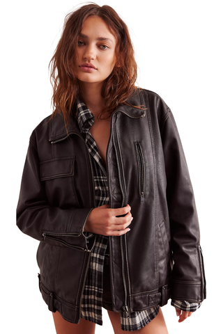 We The Free Buckle Up Vegan Leather Jacket