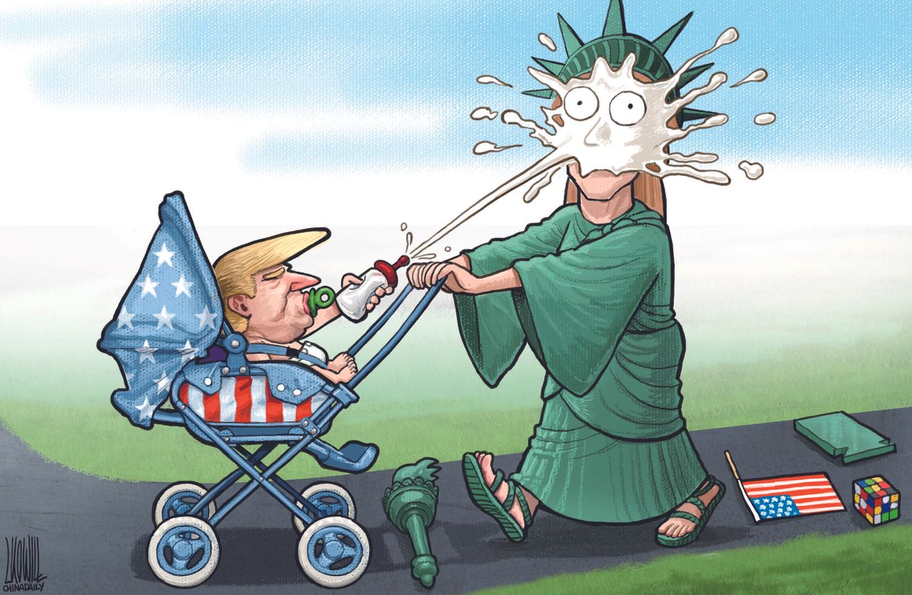 Political cartoon U.S. Donald Trump