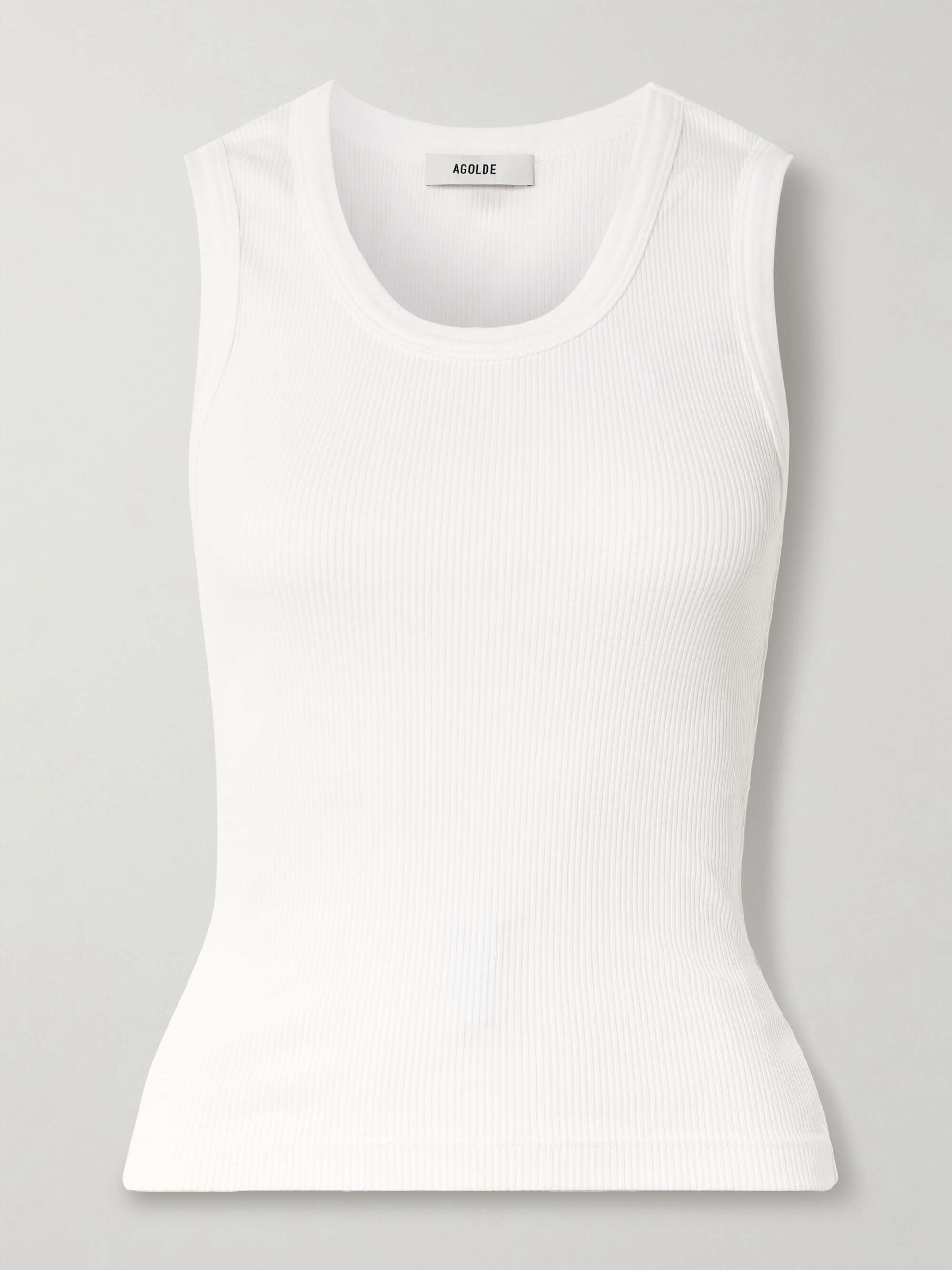Poppy Ribbed Stretch Organic Cotton and Lyocell-Blend Jersey Tank
