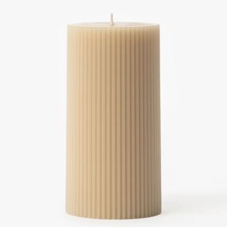 Ribbed Pillar Candle