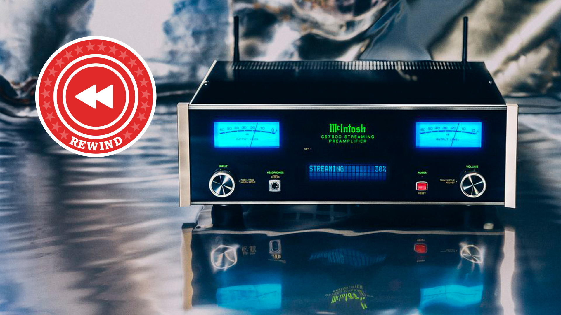 McIntosh CS7500 on a shiny foil background