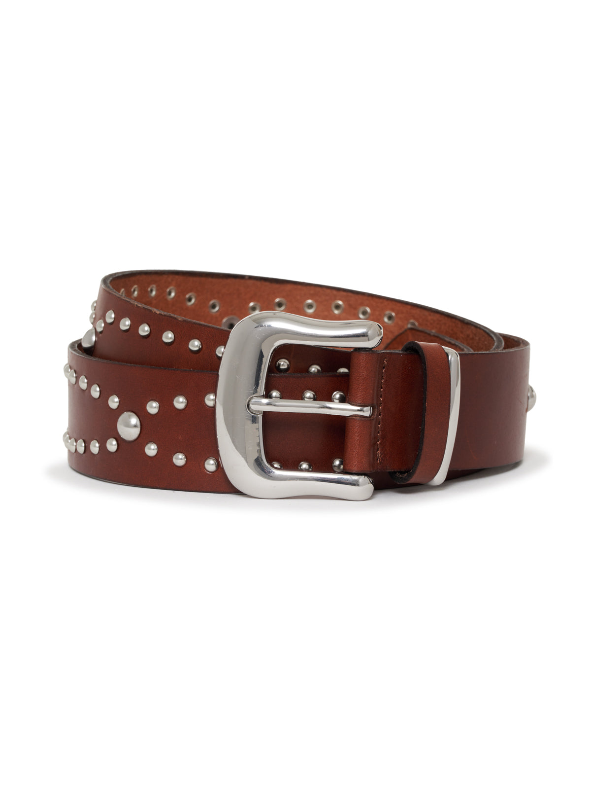 Rowan Studded Belt Mahogany