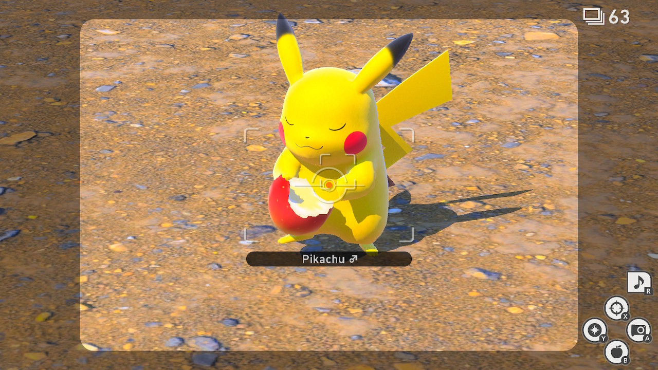 New Pokemon Snap Pikachu Eating