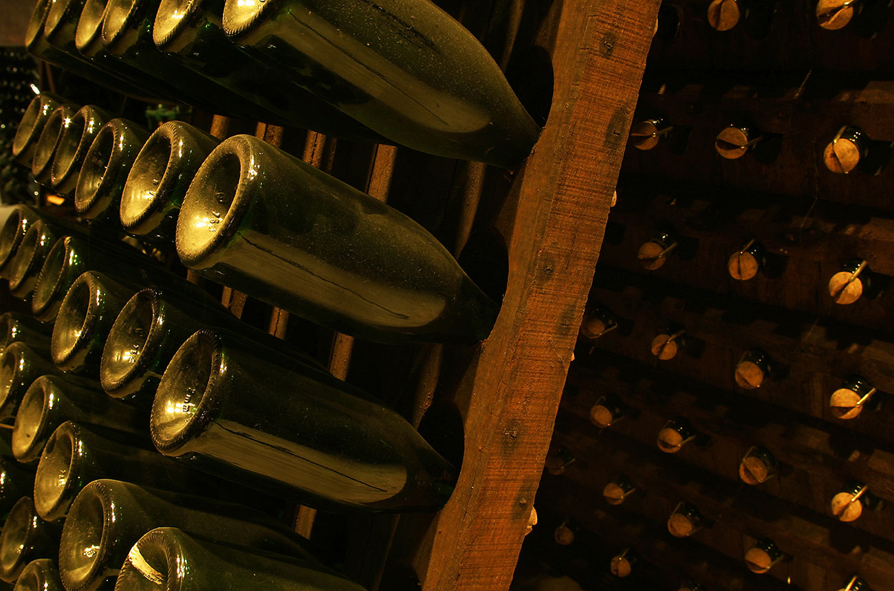 Champagne bottle cellar