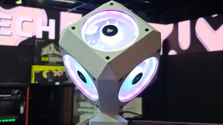 A mini fan cube by Corsair, the 3D printable files for which are at Printables.