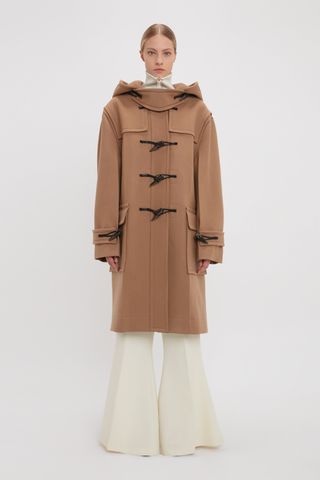 Oversized Duffle Coat in Camel