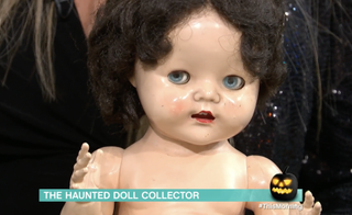 This Morning segment featuring a creepy looking china doll with black hair and moving eyes