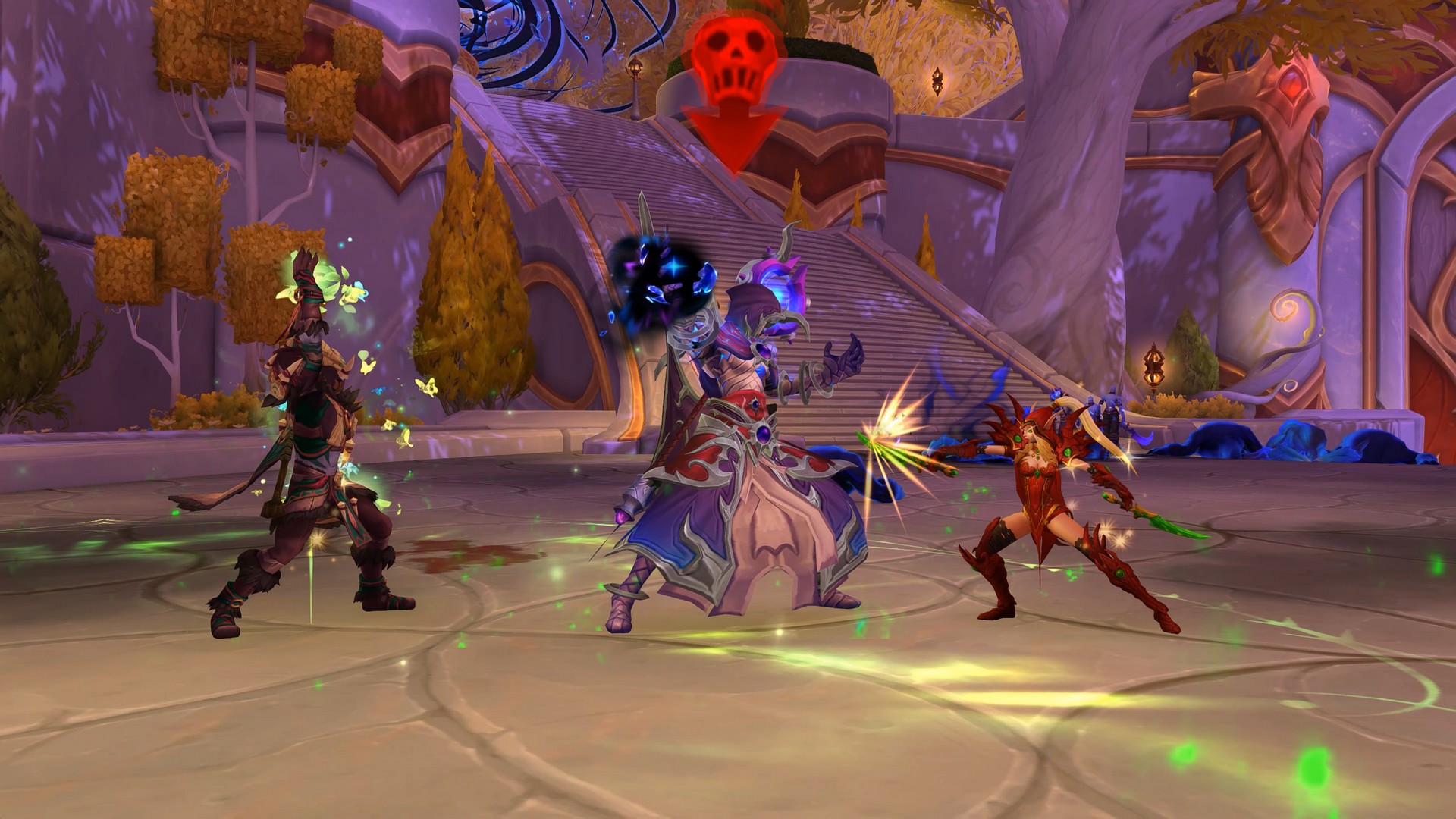 Valeera Delves in World of Warcraft: Midnight, with a group of players co-op